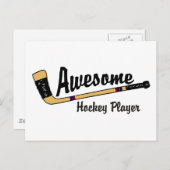 Phantastisch Hockey Player Postkarte (Vorne/Hinten)
