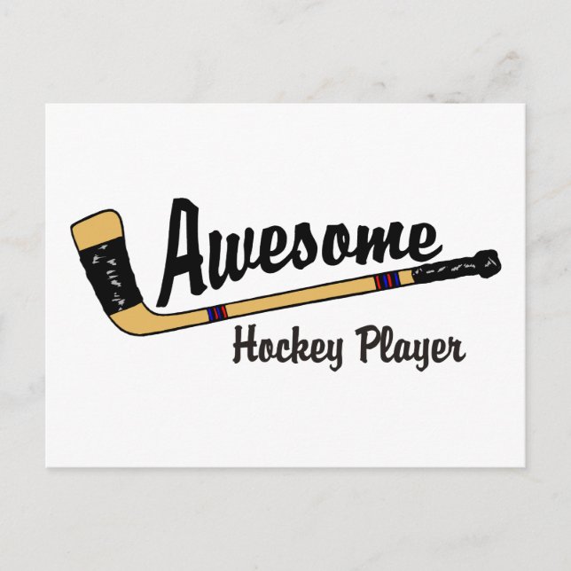 Phantastisch Hockey Player Postkarte (Vorderseite)