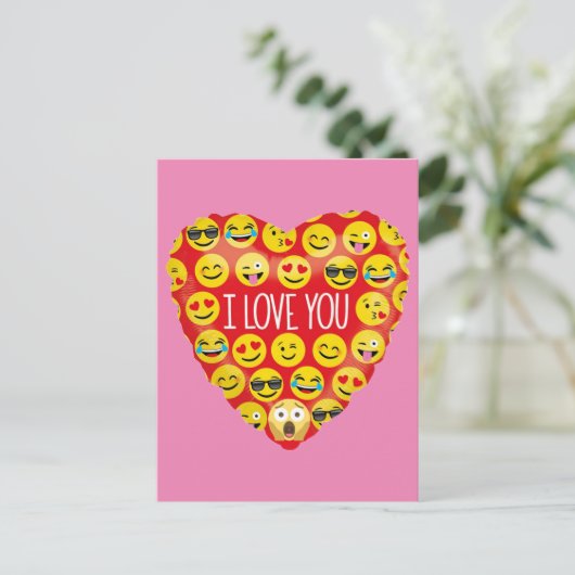 Phantastisch Ich Liebe Sie Emoji Geschenk Postkarte (Stehend Vorderseite)