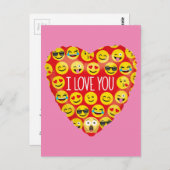 Phantastisch Ich Liebe Sie Emoji Geschenk Postkarte (Vorne/Hinten)