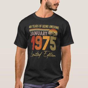 Phantastisch im Januar 1975 48. Geburtstag 48 Jahr T-Shirt