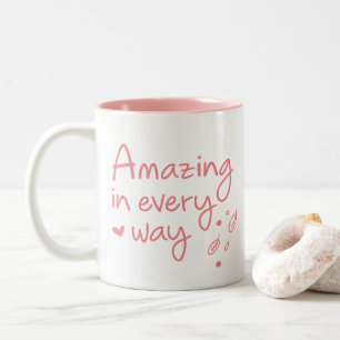 Phantastisch in jeder Hinsicht rosa Tasse