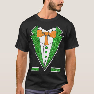 Phantastisch Irish Costume Boy Men Glitzer Tuedo S T-Shirt