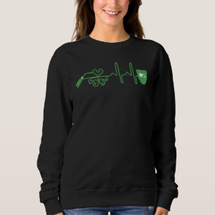 Phantastisch Irish Welder St Patrick's Day Heartbe Sweatshirt