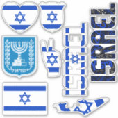 Phantastisch Israel formt Staatssymbole Aufkleber (Vorderseite)