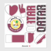 Phantastisch-Katar-Formen-Staatssymbole Aufkleber (Blatt)