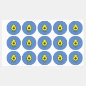 Phantastisch Kawaii Avocado Etiketten (Blatt)