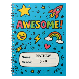Phantastisch-Kids-Notebook - Personalisierter Name Notizblock