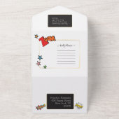 Phantastisch Kid's Superheld All In One Einladung (Außenbereich)