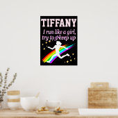 PHANTASTISCH LAUFEN WIE EIN MÄDCHEN PERSONALISIERT POSTER (Küche)