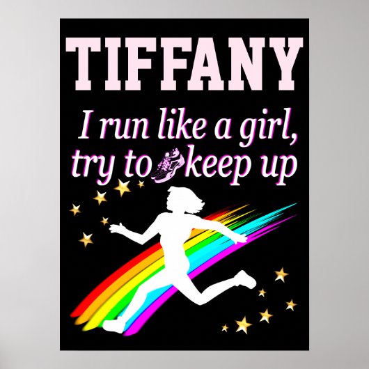 PHANTASTISCH LAUFEN WIE EIN MÄDCHEN PERSONALISIERT POSTER (Vorne)