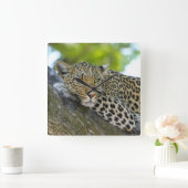Phantastisch Leopard Quadratische Wanduhr (Zuhause)