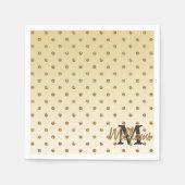 Phantastisch leuchtende Imitate Glitzer Goldpolka  Serviette (Vorderseite)