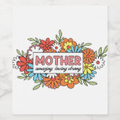 Phantastisch, liebend, stark weinetikett (Einzelnes Label)