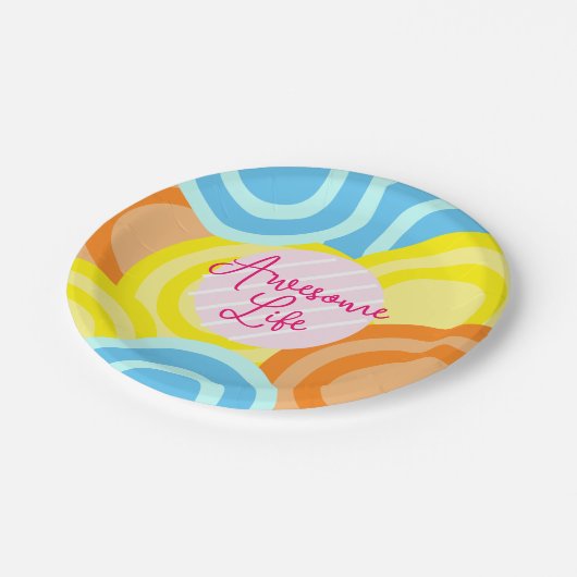 Phantastisch Life Puck Potluck Pappteller (Schrägansicht)