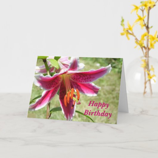 Phantastisch Lily Birthday Card Karte (Gelbe Blume)