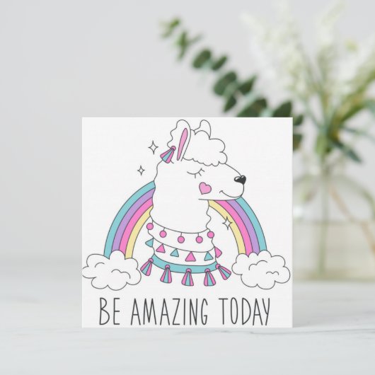 Phantastisch Llama Feiertagskarte (Stehend Vorderseite)