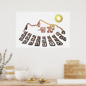 Phantastisch Machu_Picchu Cusco Peru Zeichnend Poster (Küche)