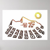 Phantastisch Machu_Picchu Cusco Peru Zeichnend Poster (Vorne)