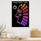Phantastisch Machu Picchu Zeichnend Poster (Küche)