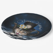 Phantastisch Mad Hatter Teapot Katze Whimsical Geb Pappteller (Schrägansicht)