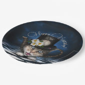 Phantastisch Mad Hatter Teapot Katze Whimsical Geb Pappteller (Schrägansicht)
