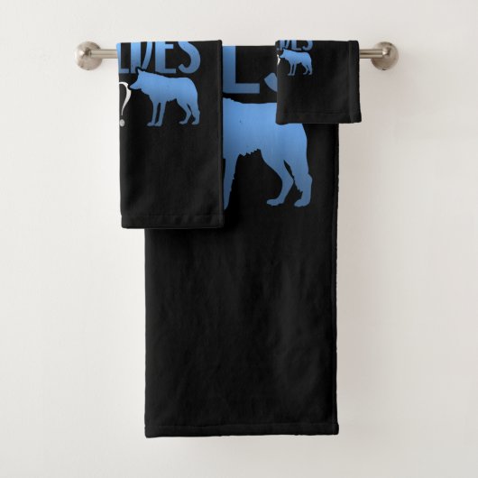 Phantastisch mag ich nur Wölfe. Wolf Lover Badhandtuch Set (Insitu)