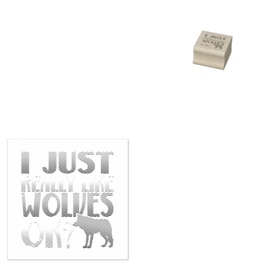 Phantastisch mag ich nur Wölfe. Wolf Lover Gummistempel (Stempel)