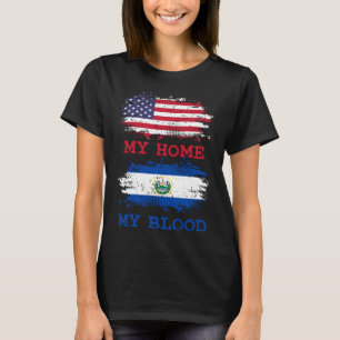 Phantastisch Meine Zuhause USA My Blood El Salvado T-Shirt