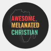 Phantastisch melaniert Christlich Runder Aufkleber (Vorderseite)