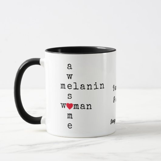 PHANTASTISCH MELANIN FRAU | Christlich anpassbar Tasse (Links)