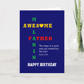 Phantastisch Melanin Vater Christlich Happy Birthd Karte (Vorderseite)