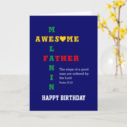 Phantastisch Melanin Vater Christlich Happy Birthd Karte (Gelbe Blume)