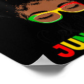 Phantastisch Messy Bun Juneteenth Celebrate 1865 1 Poster (Ecke)