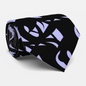 Phantastisch Modern Art Black und Lavendel Krawatte (Gerollt)