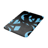 Phantastisch Moderne Kunst Blau / Schwarz Badematte (Schrägansicht)