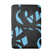 Phantastisch Moderne Kunst Blau / Schwarz Badematte (Vorderseite Vertikal)