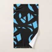 Phantastisch Moderne Kunst Blau / Schwarz Badhandtuch Set (Handtuch)