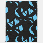 Phantastisch Moderne Kunst Blau / Schwarz Fleecedecke (Vorderseite)