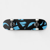 Phantastisch Moderne Kunst Blau / Schwarz Skateboard (Horizontal)