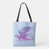 Phantastisch Mosaik Dragon Blue Tasche (Rückseite)