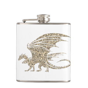 Phantastisch Mosaik Dragon Golden Flachmann