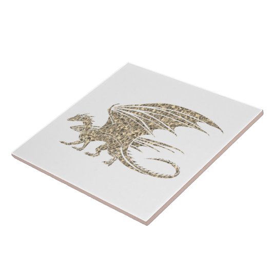 Phantastisch Mosaik Dragon Golden Fliese (Seite)