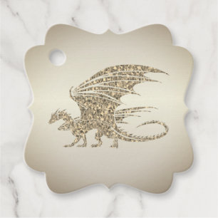 Phantastisch Mosaik Dragon Golden Geschenkanhänger