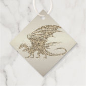 Phantastisch Mosaik Dragon Golden Geschenkanhänger (Rückseite)