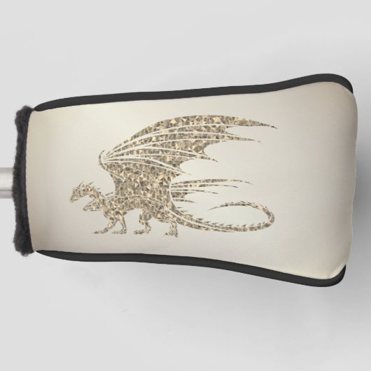Phantastisch Mosaik Dragon Golden Golf Headcover (Vorderseite)