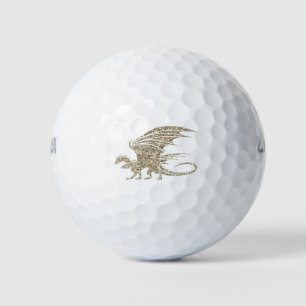 Phantastisch Mosaik Dragon Golden Golfball