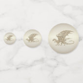 Phantastisch Mosaik Dragon Golden Konfetti (Rückseiten)