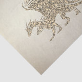 Phantastisch Mosaik Dragon Golden Seidenpapier (Ausschnitt)