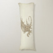 Phantastisch Mosaik Dragon Golden Seitenschläferkissen (Vorderseite Vertikal)